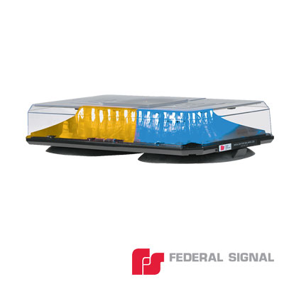 [454-300-CAB] Barra de Luces HIGHLIGHTER LED SOLARIS con Montaje de Succión e Imán (dos colores, domo claro)(Ámbar-Azul)
