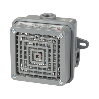 [350WB-120] Bocina Vibratone® para exteriores de 100 a 110 dB listado por UL y cUL, 120 VCA, color Gris