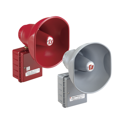 [AM302] AudioMaster® Altavoz de bocina reentrante para megafonía y anunciamiento publico, 30W de Potencia, Listado contra incendios UL, Color Gris