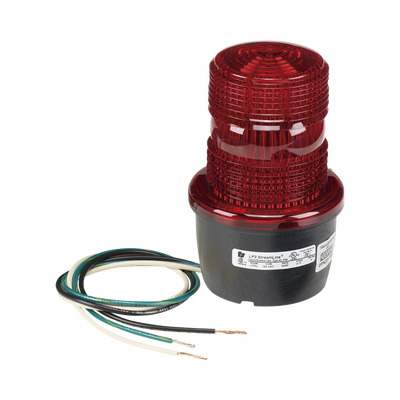 [LP3-PL-120-R] Luz de advertencia LED serie Streamline, 120 Vca, montaje en tubo, rojo