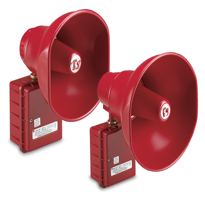 [ASHP-024] Altavoz amplificado, 15W, Aprobado por CSFM y Listado contra incendios UL, 24 VCD, Color Rojo