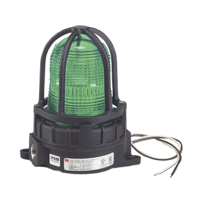[191XLS-024-G] Luz de advertencia LED para ubicaciónes peligrosas, montaje para superficies, 24 VCD, color Verde