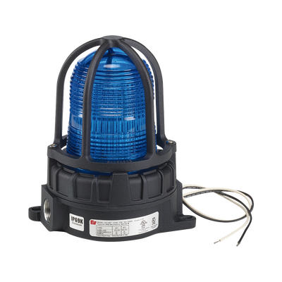 [191XLS-024-B] Luz de advertencia LED para ubicaciones peligrosas, montaje para superficies, 24 VCD, color Azul