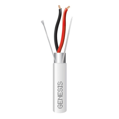 [3223-1012] Carrete de 305 Metros (1000 Pies) de Cable / 2 x 14 AWG / Blindado / Plenum / Color Blanco / Para Aplicaciones de Audio, Seguridad y Control