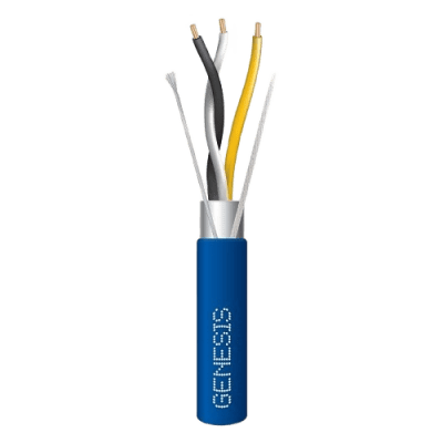 [3324-2106] Bobina de 305 Metros (1000 Pies) / Cable 3 x 22 AWG / Color Azul / Blindado / Plenum / 1 Par Trenzado para Aplicaciones de Transmisión de Datos a Alta Velocidad para Automatización, EIA-485, BACnet y Otros Sistemas de Comunicación