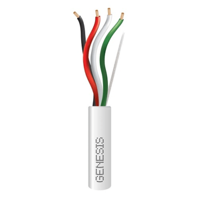 [3124-1012] Carrete de 305 Metros (1000 Pies) de Cable / 4 x 14 AWG / Tipo CL3P / Plenum / Color Blanco / Para Aplicaciones de Alarmas de Intrusión, Control de Acceso, Automatización, Interfonos y Tv Porteros
