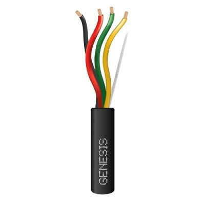 [4152-1008] Carrete de Cable de 305 Metros (1000 Pies) / 4 x 16 AWG / Cable Direct Burial / Color Negro / Para Uso en Intemperie / Uso en Aplicaciones en Sistemas de Detección de Incendio y Sistemas de Evacuación