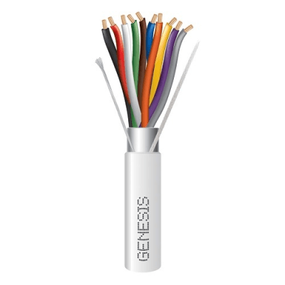 [3218-1012] Carrete de 305 Metros (1000 Pies) / Cable de Cobre / 10 x 18 AWG / Plenum / Color Blanco / Blindado / Para Aplicaciones de Alarmas de Intrusión / Control de Acceso / Automatización / Interfonos y Tv Porteros