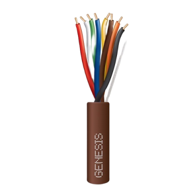[4707-4607] Bolsa de 38 Metros (124.67 Pies) / Alambre de Cobre / 8 x 20 AWG / Tipo CL2 / Para Interior / Color Café / Para Aplicaciones de Alarmas de Intrusión y Automatización