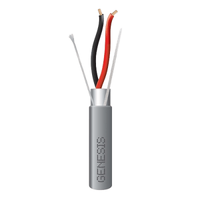 [2214-5009] Carrete de 152 Metros (500 Pies) / Cable 2 x 18 AWG / Color Gris / Blindado / Riser / Aplicaciones de Audio Control de Acceso y Automatización