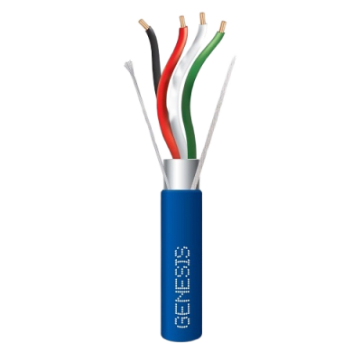 [3215-2106] Bobina de 305 Metros (1000 Pies) de Cable 4 x 18 AWG / Plenum / BLINDADO / Tipo FPLP, CMP, CL3P / Color Azul / Para Aplicaciones en Sistemas de Seguridad, Audio, Control y otras Aplicaciones