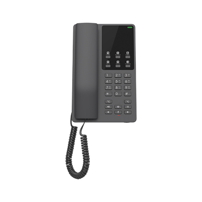 [GHP621] Teléfono IP Hotelero, 2 líneas SIP con 2 cuentas, codec Opus, IPV4/IPV6, color negro, con gestión en la nube GDMS