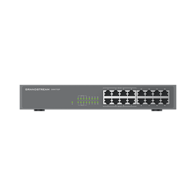[GWN7702P] Switch PoE+ 16 Puertos Gigabit No Administrable / 8 puertos 10/100/1000 Mbps / 8 puertos PoE+ / hasta 145W