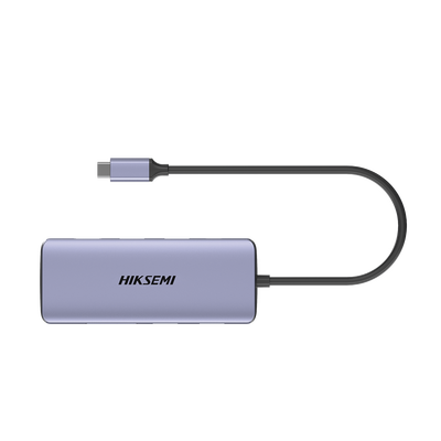[HS-HUB-DS8] Hub (Adaptador) USB - C / 8 en 1 / 1 Salida HDMI (4K) / 1 Salida USB 2.0 / 3 Salidas USB 3.0 / 1 Salida SD (Memoria SD) / 1 Salida TF (Micro SD) / 1 Entrada USB - C (Carga Rapida / 100 Watts)