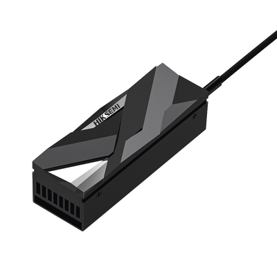 [HS-RADIATOR-MHF1] Disipador de calor Activo para SSD M.2 / Aleación de Aluminio / Fácil de Instalación / Ideal para PC de Escritorio