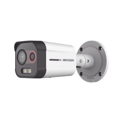 [DS-2TD2608-1/QA] Cámara Bala IP Térmica y Óptica Biespectral / Análisis de Video (VCA) para Protección Perimetral / Clasifica Vehículo/Humano / Térmica 96 x 72 / Óptica 4 MP ColorVu / IP67 / Audio y Alarma Visual
