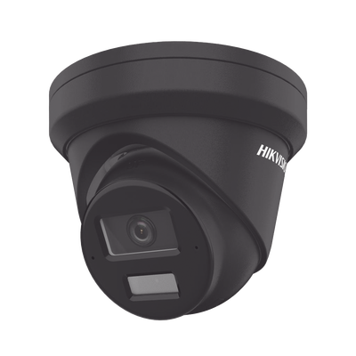 [DS-2CD2343G2-LI2U(BLACK)] [Dual Light + 2 Micrófonos de Doble Matriz] Turret IP 4 Megapixel / Color Negro / Lente 2.8 mm / 30 mts Luz Blanca + 30 mts IR / ACUSENSE / Exterior IP67 / WDR 120 dB / PoE / ONVIF / Micro SD / Metal / ACUSEEK