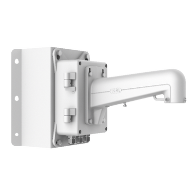 [DS-1602ZJ-BOX-CORNER] Montaje de Esquina con Caja de Conexión para Domos PTZ epcom y HIKVISION / Fabricado con Aleación de Aluminio y Acero