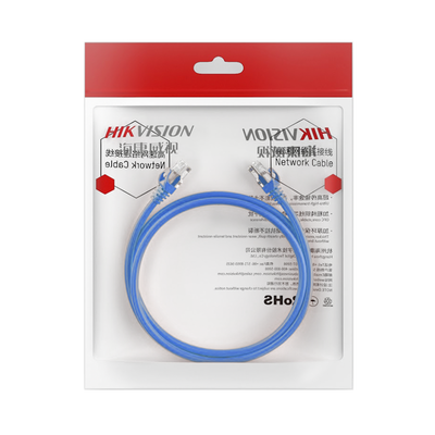 [DS-1NP6UEC0-050-B] Cable de Parcheo (Patch Cord) / UTP / Cat. 6 (24 AWG) / 0.50 Metros (1.64 Pies) / Color Azul / Ideal para PoE+ / Interior