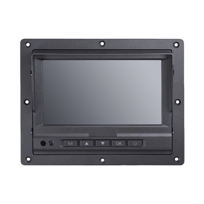 [DS-MP1302(AE)] Monitor Táctil (Touch) y Botones de 7" LCD /  Compatible con DVR Móvil HIKVISION / Conector Tipo Aviación 