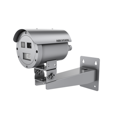 [DS-2TD2568T-15/G0/T1Y] Bala IP Térmica Dual / Termico 7 mm (256 X 192) + Óptico 4 mm (4 MP) / Termométrica / Detección de Temperatura / IP68 / 30 mts IR / Antiexplosión / Anticorrosión