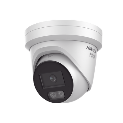 [DS-2CD2347G3-LI2UY] [Dual Light + ColorVu 3.0 + HikAI] Turret IP 4 Megapixel / Lente 2.8 mm / 30 mts IR + Luz Blanca / 2 Microfonos Integrados / Exterior IP67 / WDR 130 dB / ACUSENSE 3.0 / Metal / NEMA 4X / ACUSEEK