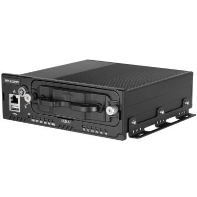 [AE-MN5043(M12)] NVR Móvil de 8 Canales / 5 Megapixel / 4 Puertos PoE + 4 Vía Switch / 2 Bahías de HDD / Incluye Modulo GPS / Conector M12