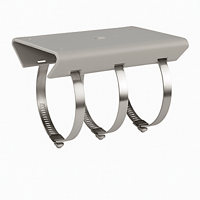 [DS-1275ZJ/HWB] Montaje para Poste Vertical / Diametro de 67 a 127 mm / Acero Galvanizado (SUS304) / Color Blanco