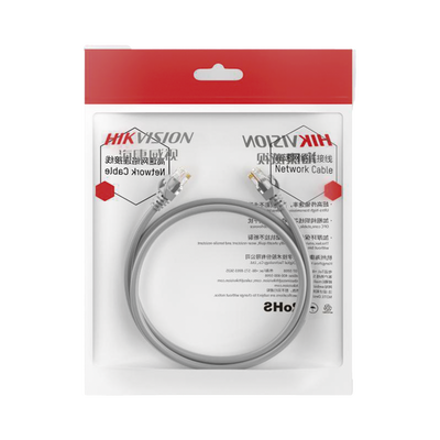 [DS-1NP6UEC0-1000-G] Cable de Parcheo (Patch Cord) / UTP / Cat. 6 (24 AWG) / 10 Metros (32.81 Pies) / Color Gris / Ideal para PoE+ / Interior