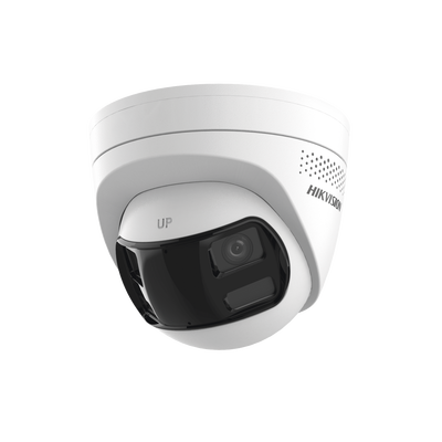 [DS-2CD1363G2P-LIUF/SL] [PROTECCIÓN ACTIVA] Turret IP 6Megapixel / 2 Lentes de 2.8 mm (Imagen Panorámica 180°) / 30 mts IR / Exterior IP67 / Luz Intermitente y Alerta de Audio / Audio Bidireccional / ACUSENSE / WDR 120 dB / Micro SD