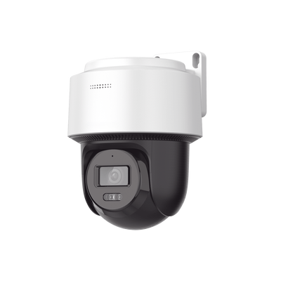 [DS-2DE2C400MWG-E/NEU] [SIN MARCA O LOGO][FlexVu] Domo PT IP 4 Megapixel / Lente 4 mm  / Dual Light (30 mts IR + 30 mts Luz Blanca)  / Autoseguimiento en Humanos / PoE / IP66 / Micrófono y Bocina Integrado / Micro SD / Incluye Montaje de Pared o Techo / 