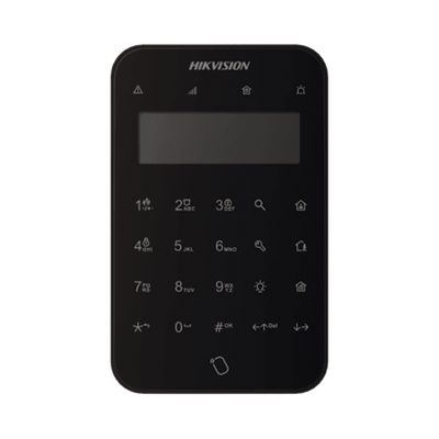 [DS-PK1-LT-WB/BLACK] (AX PRO) Teclado Inalámbrico con Pantalla LCD para Armado y Desarmado / Color Negro / Funciones de Automatización para control de Relevadores