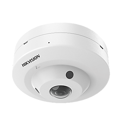 [DS-2CE52K0T-LPS] Cámara Fisheye TurboHD 3K / 2960x1665 / Lente 1.8 mm / 180° FOV / Audio y Micrófono / Luz Dual IR y Luz Blanca 10 metros  / Exterior IP67 / Antivandalismo IK08