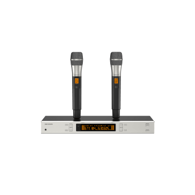 [DS-QAPMKHC2-2U] Sistema de Micrófono Inalámbrico UHF / 2 Canales / 2 Micrófonos de Mano / Frecuencia 821-942 MHz / Distancia 100 m / Salida Balanceada y No Balanceada / Sincronización Infrarroja / Recepción True Diversity