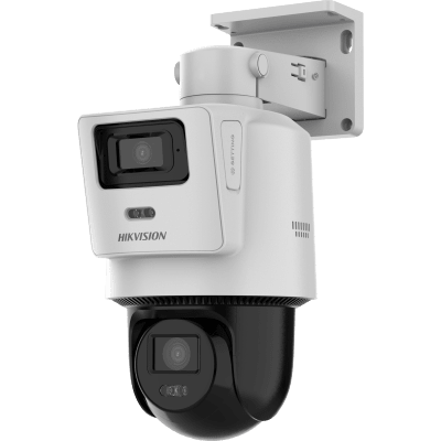 [DS-2SE2C400MWG-E/14] Cámara PTZ TandemVu 4 MP + 4 MP / Lentes 2.8 mm + 8 mm / Dual Light IR + Blanca 30 m / IP66  / Audio Bidireccional