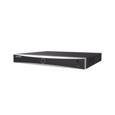 [DS-7616NXI-K2/16P] NVR 12 Megapixel (4K) / 16 Canales IP / 16 Puertos PoE+ / Reconocimiento Facial / AcuSense (Evita Falsas Alarmas) / 2 Bahías de Disco Duro / Switch PoE 300 mts / HDMI en 4K / Alarmas I/O / 300 Metros PoE Modo Extendido