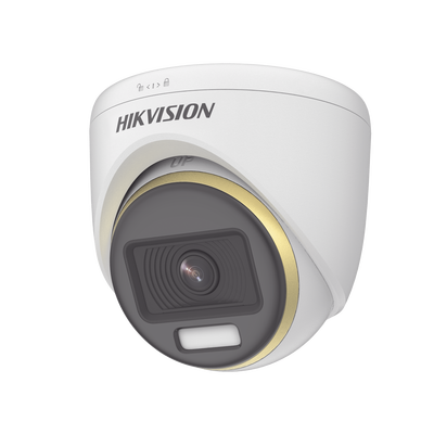 [DS-2CE72UF3T-E] [ColorVu] Turret TURBOHD 4K (8 Megapixel) / Lente 2.8 mm / Imagen a Color 24/7 / Luz Blanca 40 mts / Exterior IP67 / WDR 130 dB