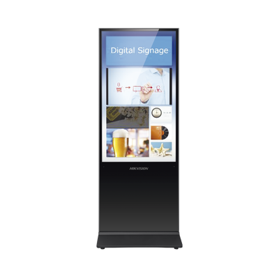 [DS-D6055UL-B/S(IN)] Pantalla de 55" 4K para Publicidad Digital / Base para Piso (Totem) / Puertos USB / Entrada de Video HDMI y VGA /  WiFi / Altavoz Integrada