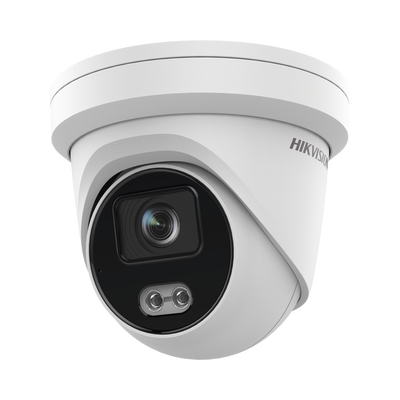[DS-2CD3347G2-LS(U)(C)] Turret IP 4 Megapixel / Imagen a color 24/7 / Lente 4 mm / Luz Blanca 40 mts / Exterior IP67 / Micrófono Integrado / WDR 120 dB / Audio y Alarma / Onvif / MicroSD