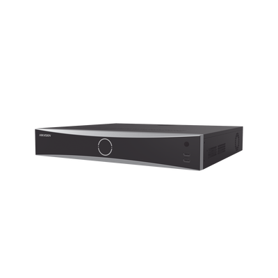 [DS-7716NXI-K4/16P] NVR 12 Megapixel (4K) / 16 canales IP / 16 Puertos PoE+ / AcuSense (Evita Falsas Alarmas) / Reconocimiento Facial / 4 Bahías de Disco Duro / Switch PoE 300 mts  / HDMI en 4K / Alarmas I/O