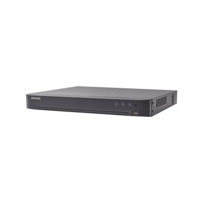 [IDS-7208HUHI-M1/XT] DVR 8 Canales TURBOHD + 8 Canales IP / 8 Megapixel (4K) / Audio de dos vías por Coaxitron / ACUSENSE / Reconocimiento Facial / 1 Bahía de Disco Duro / Salida de Video en 4K / H.265+