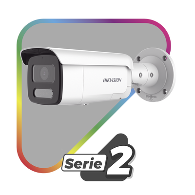 [DS-2CD2T47G2H-LISU/SL] [Dual Light + ColorVu] Bala IP 4 Megapixel / Lente 4 mm / 60 mts IR + 60 mts Luz Blanca / Exterior IP67 / Luz Intermitente y Alerta de Audio / Videoanaliticos (Filtro de Falsas Alarmas) / PoE / WDR 130 dB / Captura Facial  /  ACUSEARCH