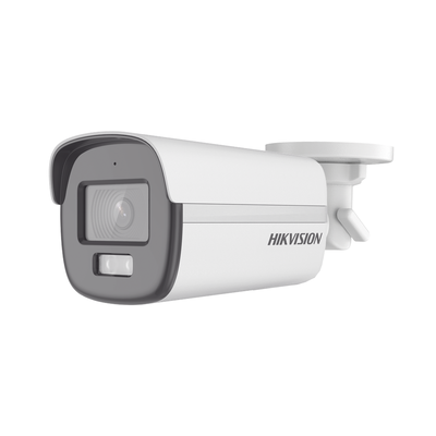 [DS-2CE12KF0T-FS] [ColorVu] Bala TURBOHD 3K (5 Megapixel) / Lente 3.6 mm / Micrófono Integrado / Imagen a Color 24/7 / Luz Blanca 40 mts / Exterior IP67 / dWDR / 4 Tecnologías / Metal