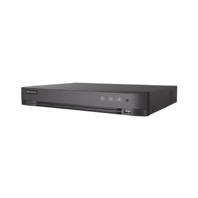 [IDS-7204HUHI-M1/XT] DVR 4 Canales TURBOHD + 4 Canales IP / 8 Megapixel (4K) / Audio de dos vías por Coaxitron / ACUSENSE / Reconocimiento Facial / 1 Bahía de Disco Duro / Salida de Video en Full HD / H.265+