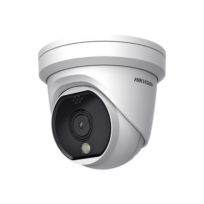 [DS-2TD1117-2/PA] Turret IP Térmica 160 X 120 / Lente 1.8 mm / Termométrica / Detección de Fuego / Detección de Temperatura / PoE / IP66 / Sirena y Luz Intermitente Integrada