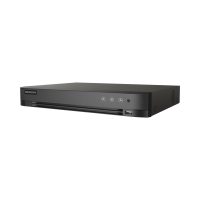 [IDS-7208HUHI-M1/S] (ACUSENSE / Evita Falsas Alarmas) DVR 8 Megapixel / 8 Canales TURBOHD + 8 Canales IP / 1 Bahía de Disco Duro / Audio por Coaxitron