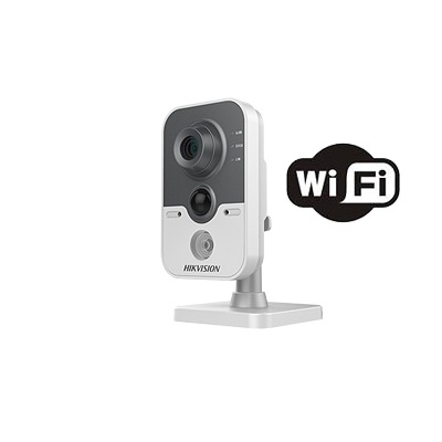 [DS-2CD2420F-IW]  Cubo IP 2MP / Interior / WIFI / IR 10m /  Sensor PIR para deteccion de movimiento / Audio de .2 vias / Hik-Connect P2P