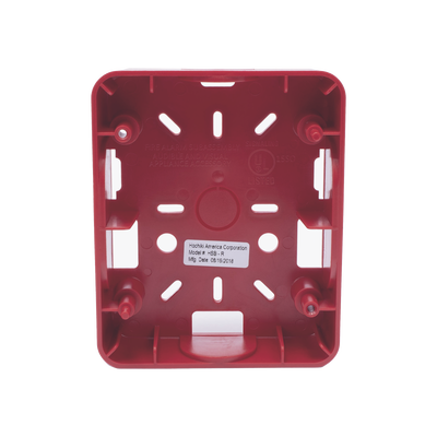 [HSB-R] Caja Trasera Resistente a la Intemperie, Roja (para usar con la serie de estrobos HE) (0500-06360) De Hochiki 