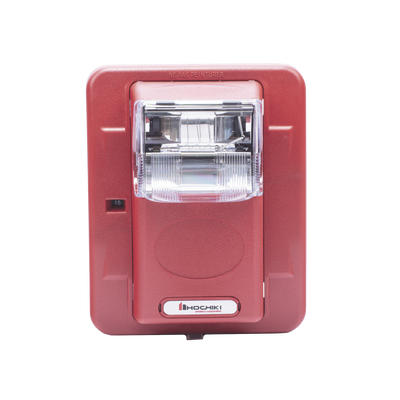 [HES3-24PWR] Lámpara Estroboscópica de Montaje en Pared, 24 Vcc, 15/30/60/75/110 Candelas, sin Letras, Color Rojo (0500-05960)