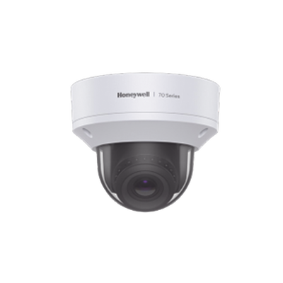 [HC70W48R2] Domo IP 8 MP / Lente Mot. 3.6  a 11 mm / H.265 / NDAA / ONVIF / IK10 / WDR 130 dB / IA Avanzado Detección Sabotaje / Movimiento / Rostros / Intrusión / Merodeo / Objeto Abandonado / Alarma y Audio I/O / PoE / Serie 70 / Honeywell Security